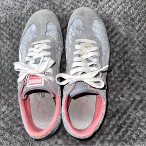 Puma Speedcat gray soft pink and white